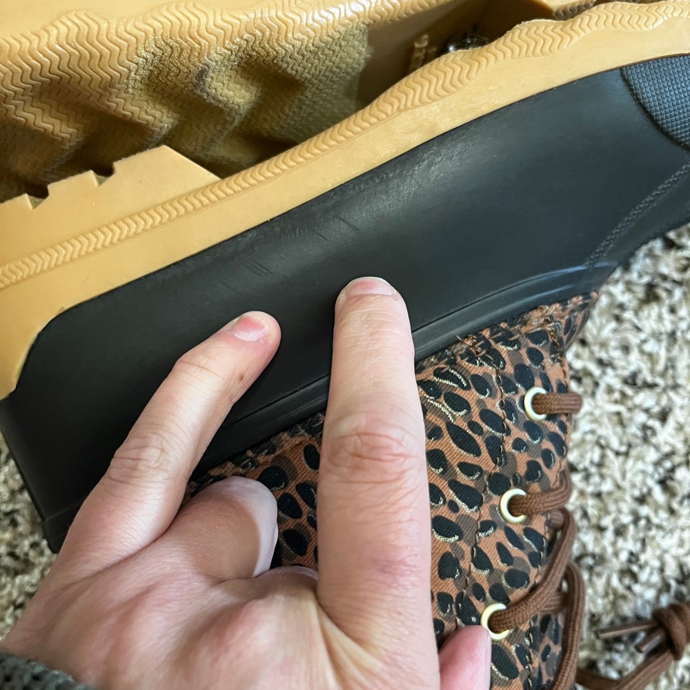 Girls Sperry Boots Animal Waterproof Size 4 - Picture 9 of 10